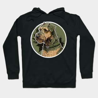 Welsh Terrier Camouflage Motif Hoodie